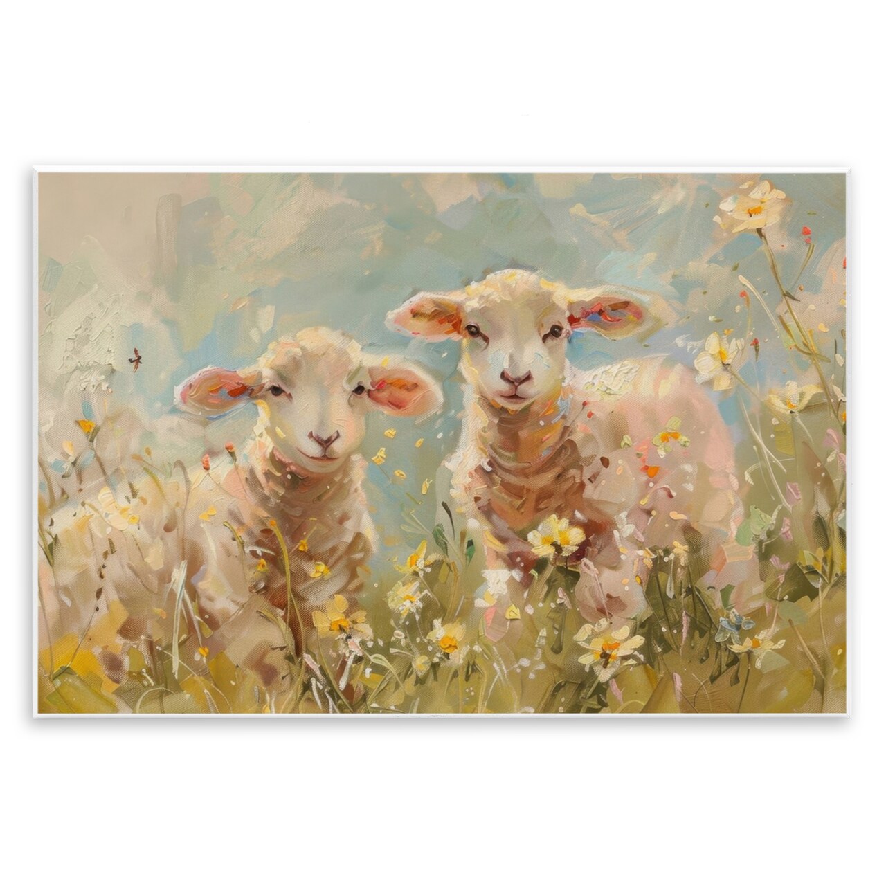 Stupell Industries Spring Lambs in Meadow Wall Plaque, design by LSR Design Studio